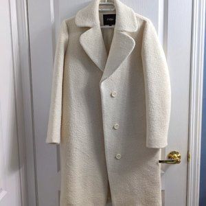 MAJE Gymon Wool Coat in Ecru (natural)